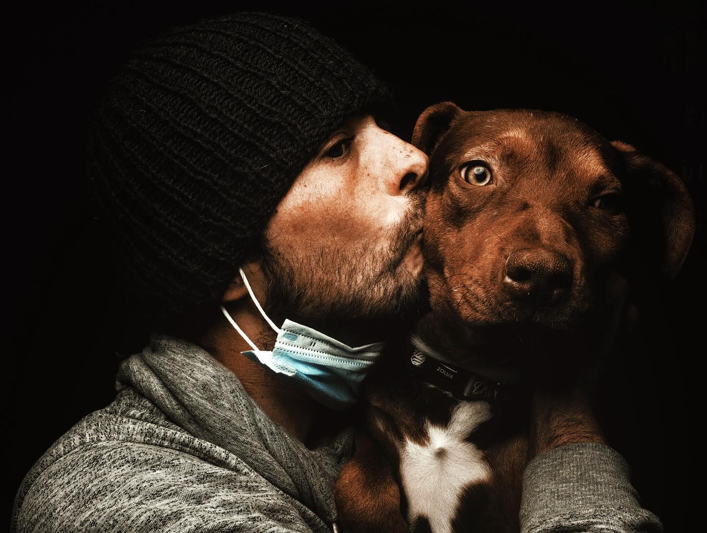 Homme et chien