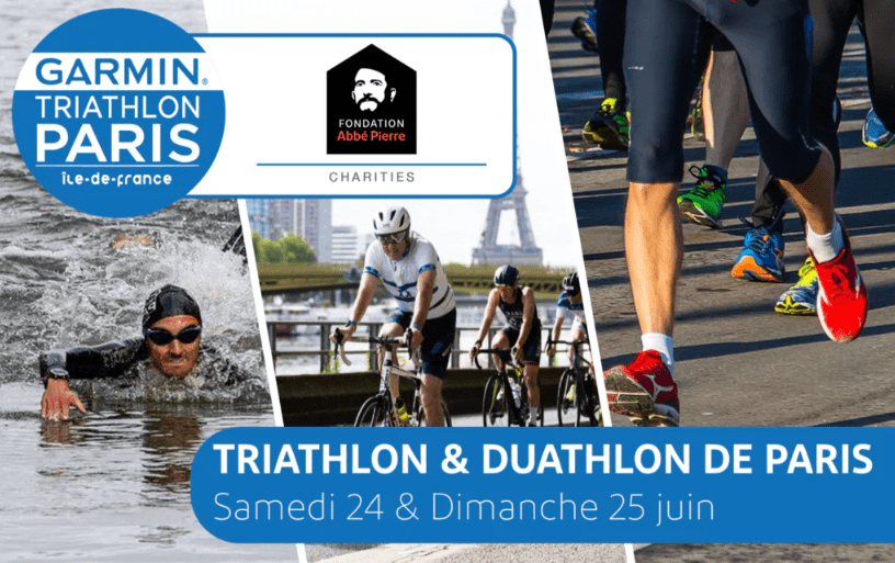 Photo : Duathlon et triathlon de Paris : des coureurs pour la Fondation !