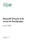 Dispositif d’écoute et de recueil de témoignages I Janvier 2025