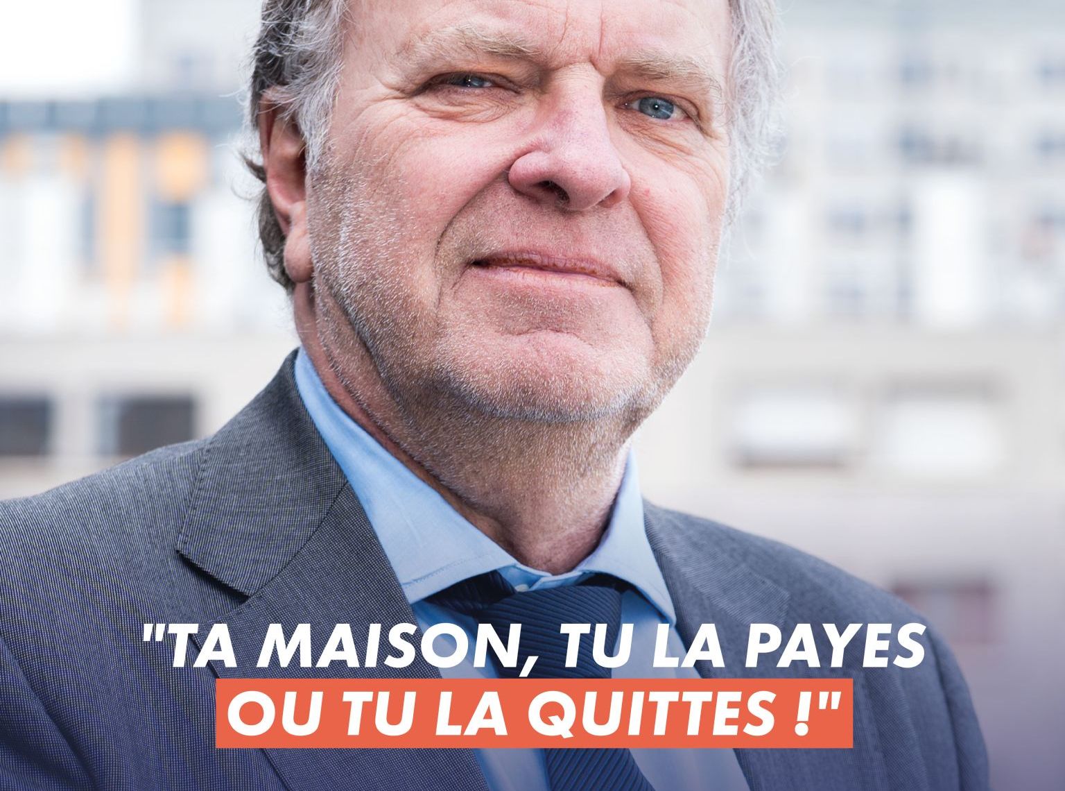 Photo : Thierry Desloges du Parti des Expulseurs : la Fondation pour le Logement rappelle aux élus leurs leviers face à la crise du logement en amont des municipales