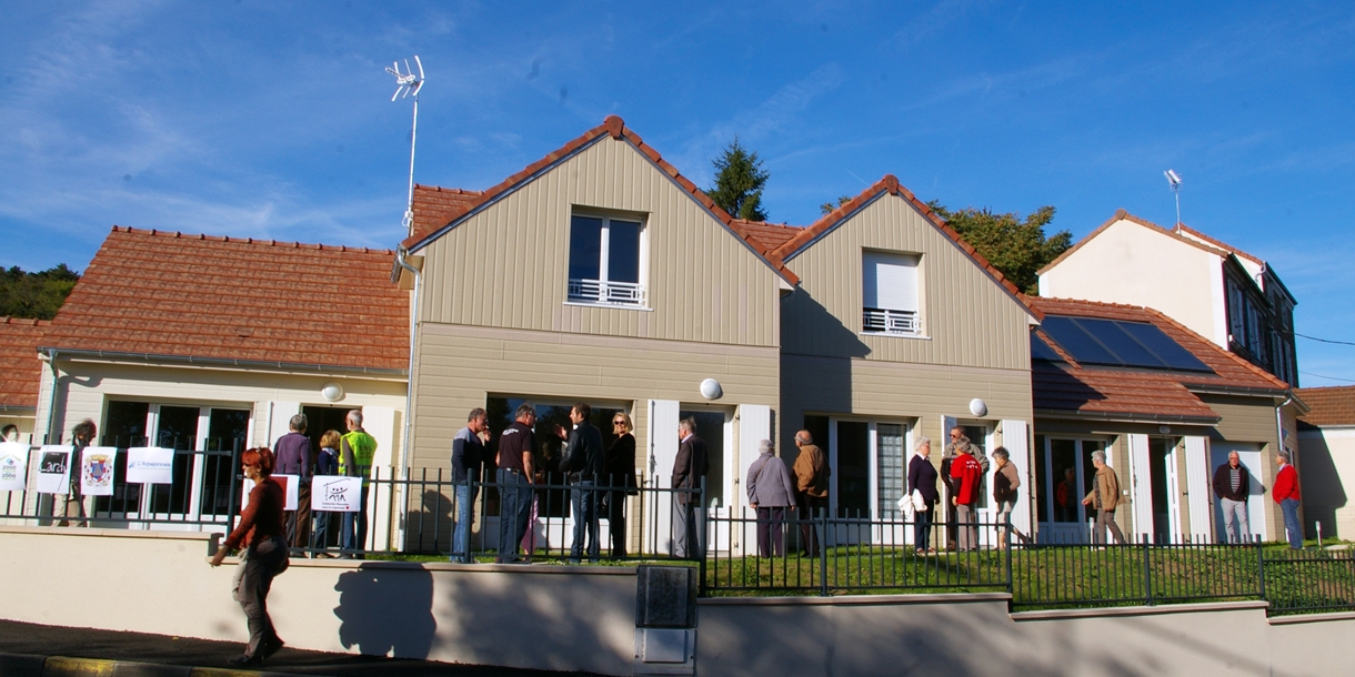 Photo : 5 nouveaux logements très sociaux en ossature bois dans l'Essonne.