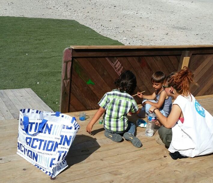 Photo : À La Linière, un espace d'expression pour enfants et adultes migrants.