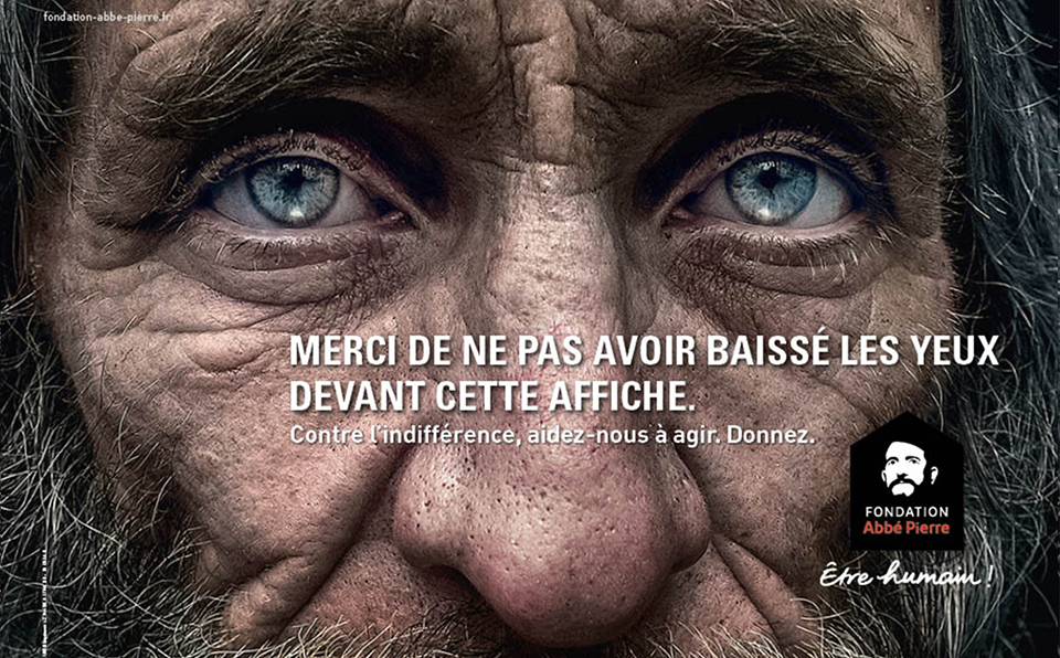 Photo : Face à une époque troublée, la nouvelle campagne de la Fondation Abbé Pierre veut lutter contre l’indifférence