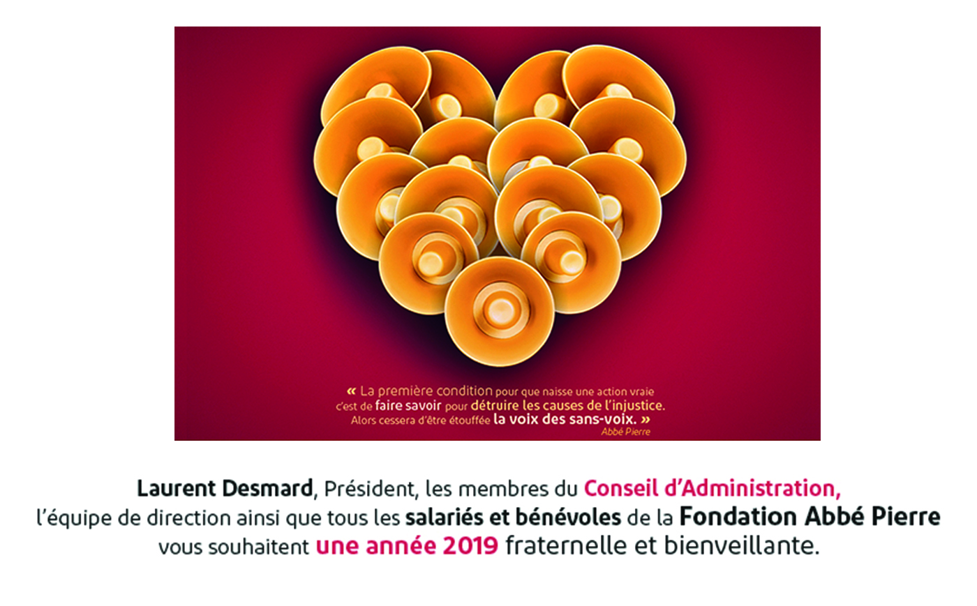 Photo : Une année fraternelle et bienveillante