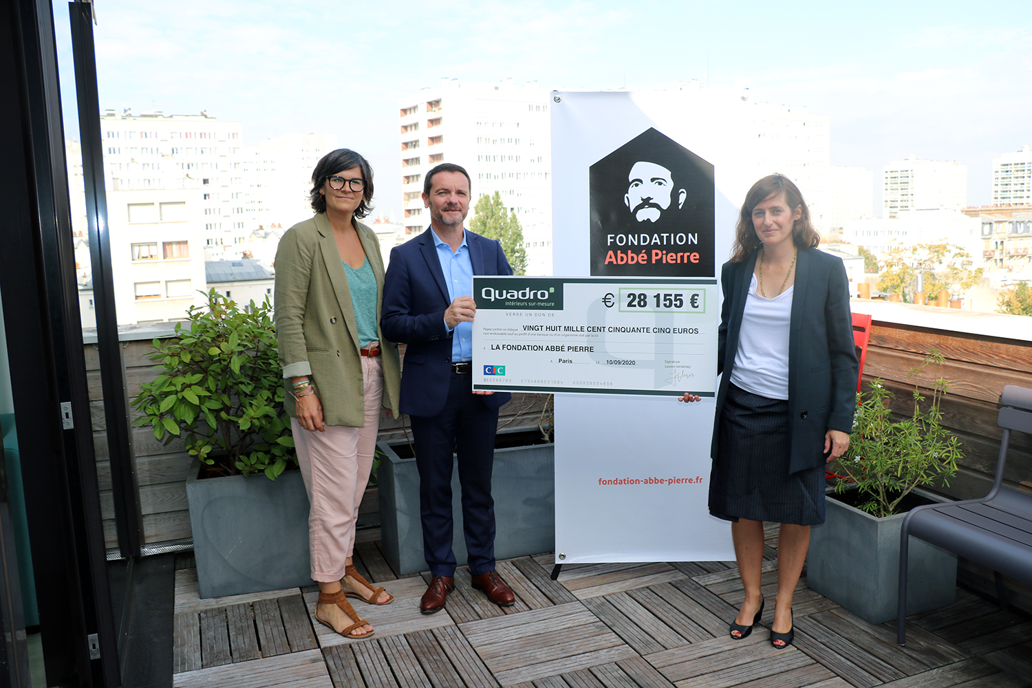 Photo : La Fondation remercie les salariés de Quadro