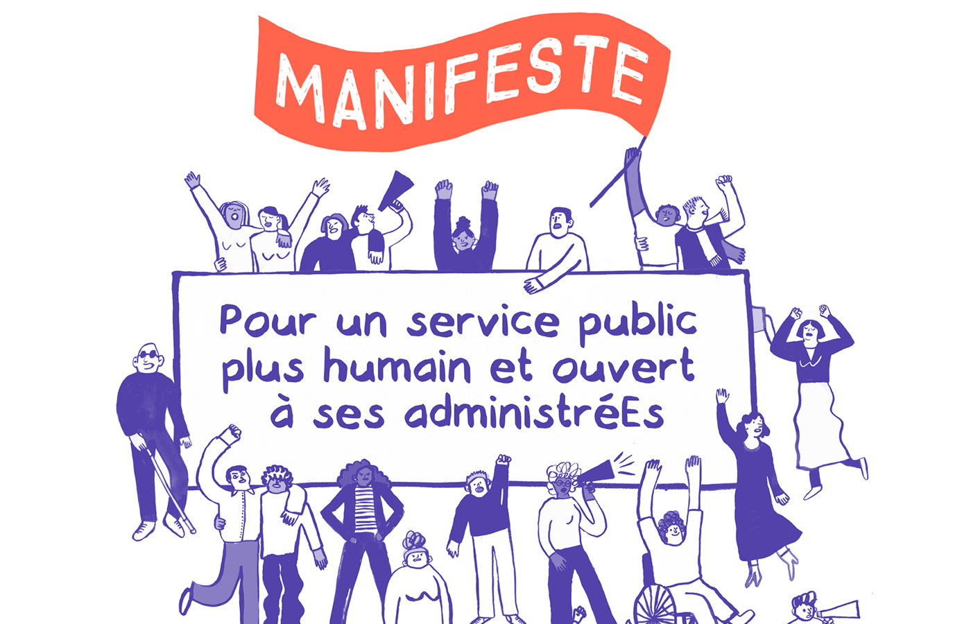 Photo : 300 organisations signent un Manifeste pour un service public plus humain et ouvert à ses administrées