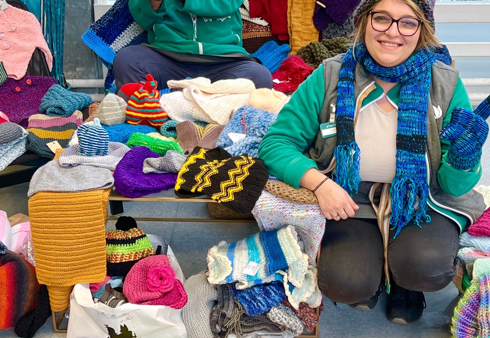 Photo : Créer solidaire : la 8e édition du « we tricot » pour la Fondation.